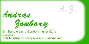 andras zombory business card